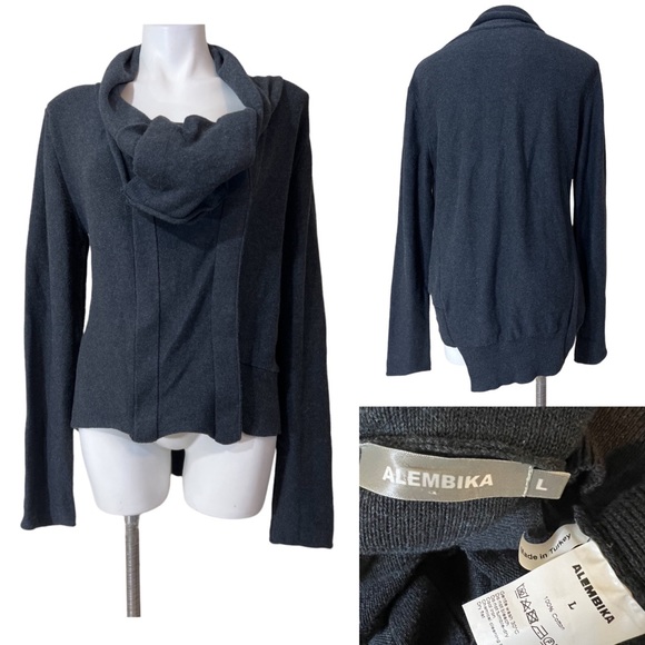 Alembika L 100% cotton snap button sweater - Picture 1 of 5